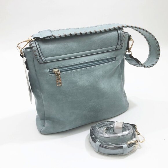NWT Jen & Co. Lorelei Cross Body Shoulder Bag Blue 11x10x4 inches - Picture 2 of 7